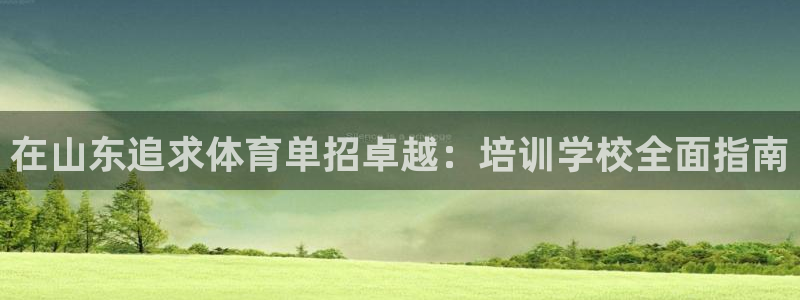 焦点娱乐app下载安装：在山东追求体育单招卓越：培训