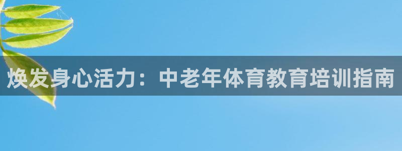 焦点娱乐平台登录不了怎么办：焕发身心活力：中老年体育