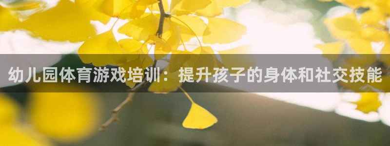 焦点娱乐平台怎么样赚钱：幼儿园体育游戏培训：提升孩子
