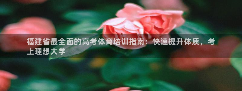 焦点娱乐平台总代理开户：福建省最全面的高考体育培训指